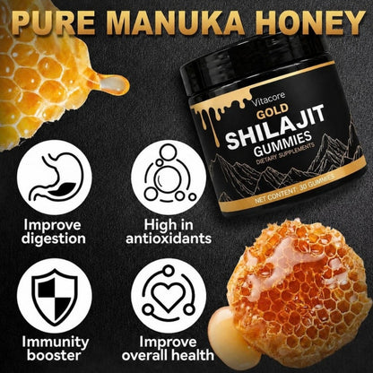 Gold Shilajit Gummies with pure Manuka honey