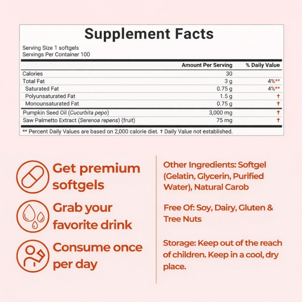 Pumpkin Seed Oil supplement facts